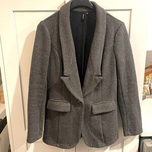 Grey Wool Blend Blazer Women's Jacket - Sz M - Ambition Brand